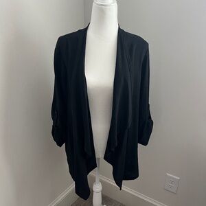 Karen Kane Linen Blend Drape Front Jacket Size Medium